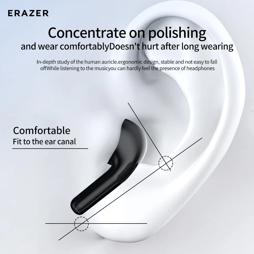 Lenovo Wireless Bluetooth Earphone Ht38 Tws Mini Earbuds 13mm Large Horn Headphones Hifi Sound Earphones For Iphone Xiaomi, Alina Gadgets