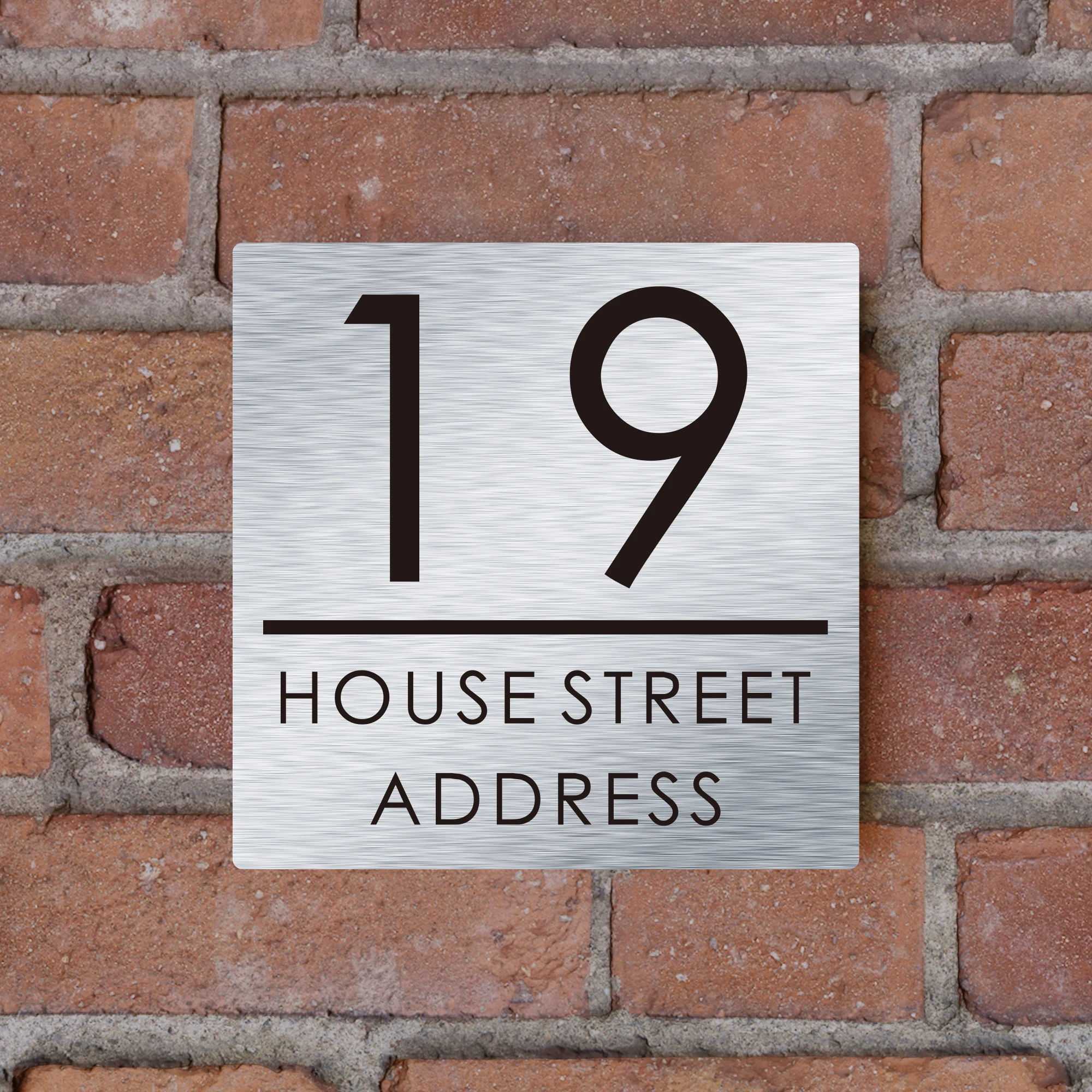 Modern Metal Floating House Numbers Sign Door Address Street 3D Digital Plaque Outdoor Name Wall Plate Personalized Custom