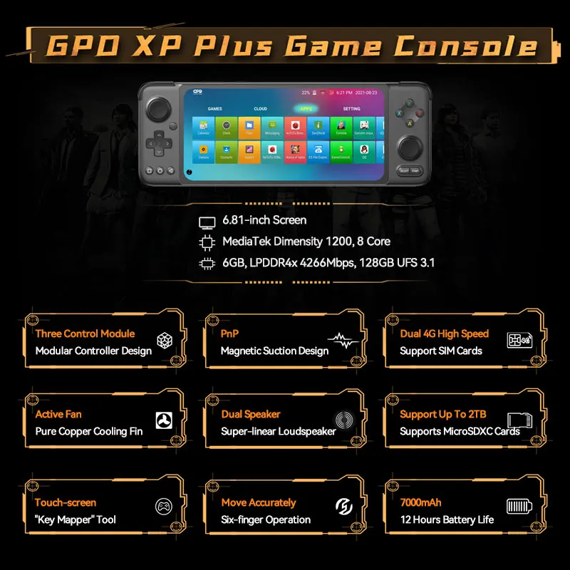 Console portable rétro GPD XP Plus Android 6 Go/256 Go