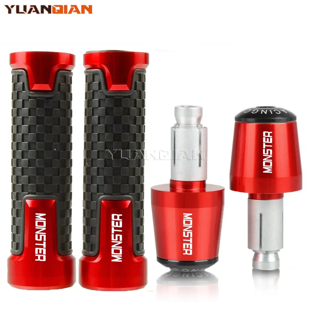 

For Ducati MONSTER 695 696 796 620 400 600/M600 Monster 620/M620 7/8" Motorcycle Handlebar Grips Handle Bar Grip End Cap Plugs