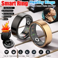 R02 Smart Ring Military Grade Titanium Steel Shell Man ring Health Monitoring IP68 3ATM Waterproof Multi-sport Modes