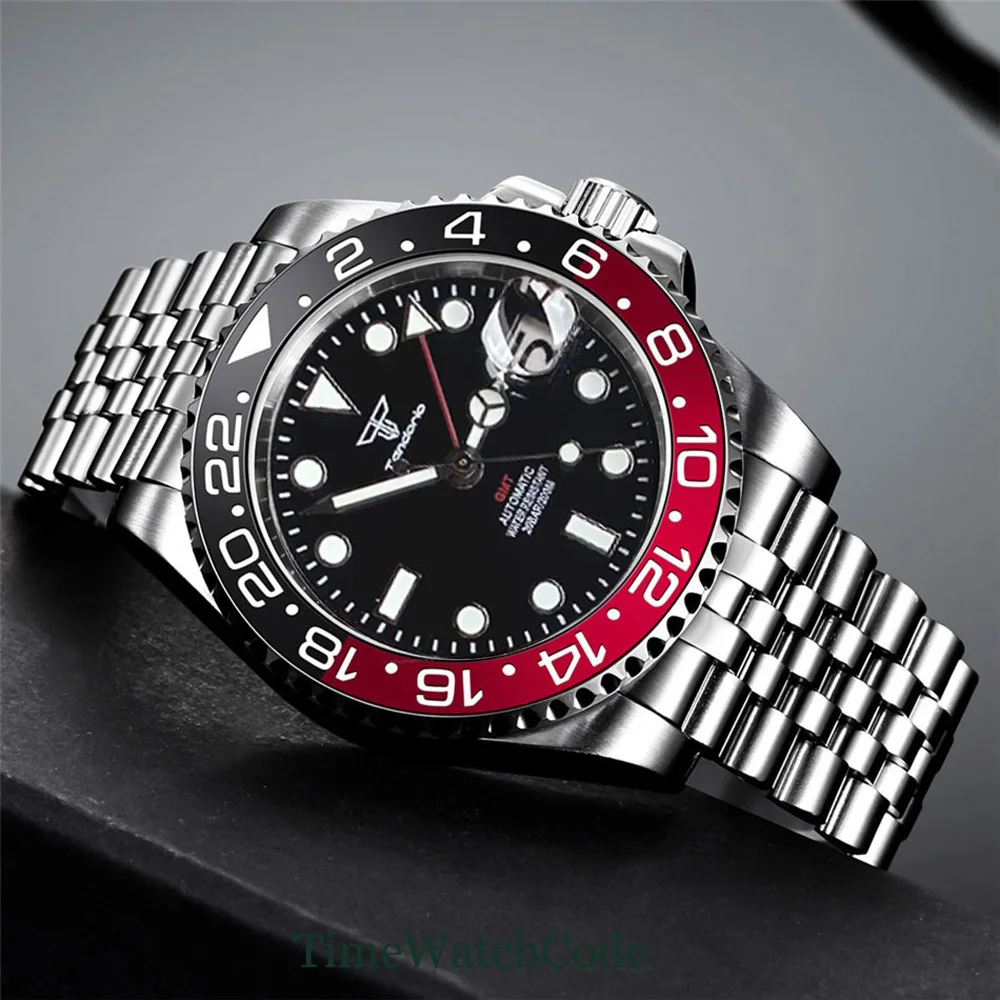 Tandorio NH34 Movement 40mm Automatic Watch For Men GMT Function