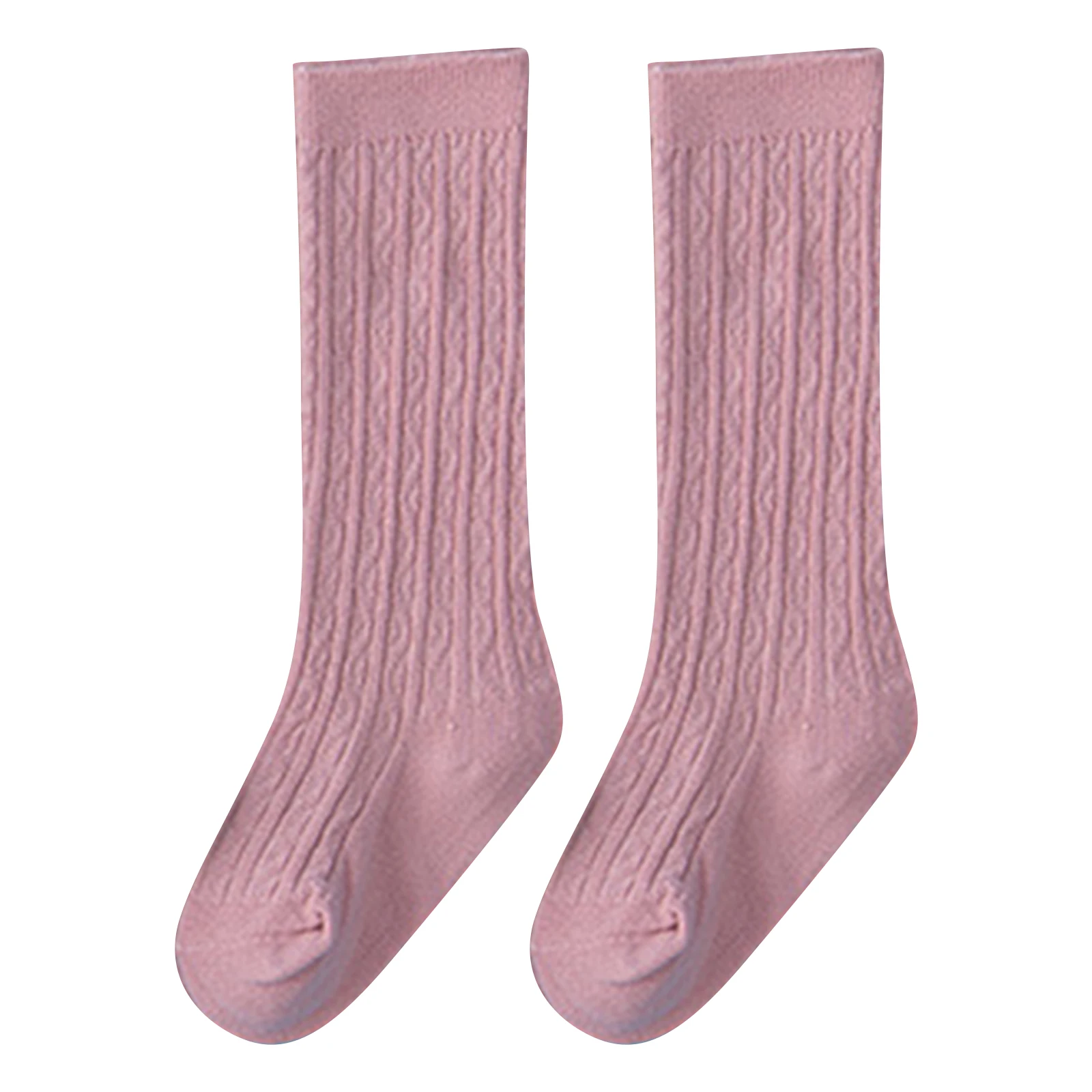 Cute Toddler Leg Warmers Soft Cotton Knit Knee High Anti-Slip Cozy Socks for Boys and Girls Pack of 2