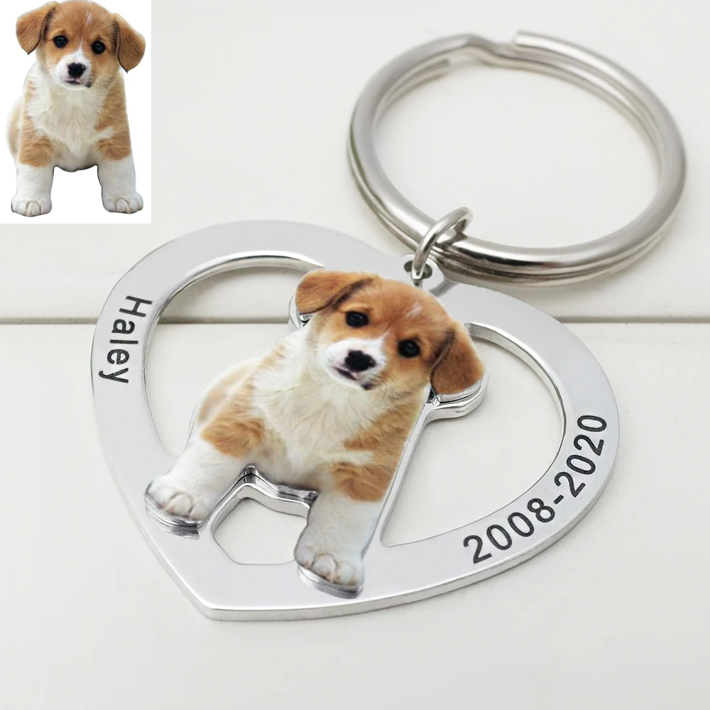 Porte clé chien personnalisé : Le cadeau parfait pour les amoureux de chiens  qui veulent garder un souvenir précieux à portée de main, image size:1000x1000