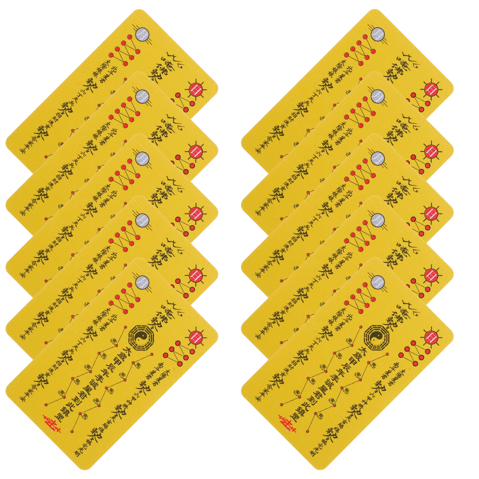 

10 Pcs Tai Sui Card Traditional Amulet Fengshui Purses Portable Chinese Decor Style Success and Protection