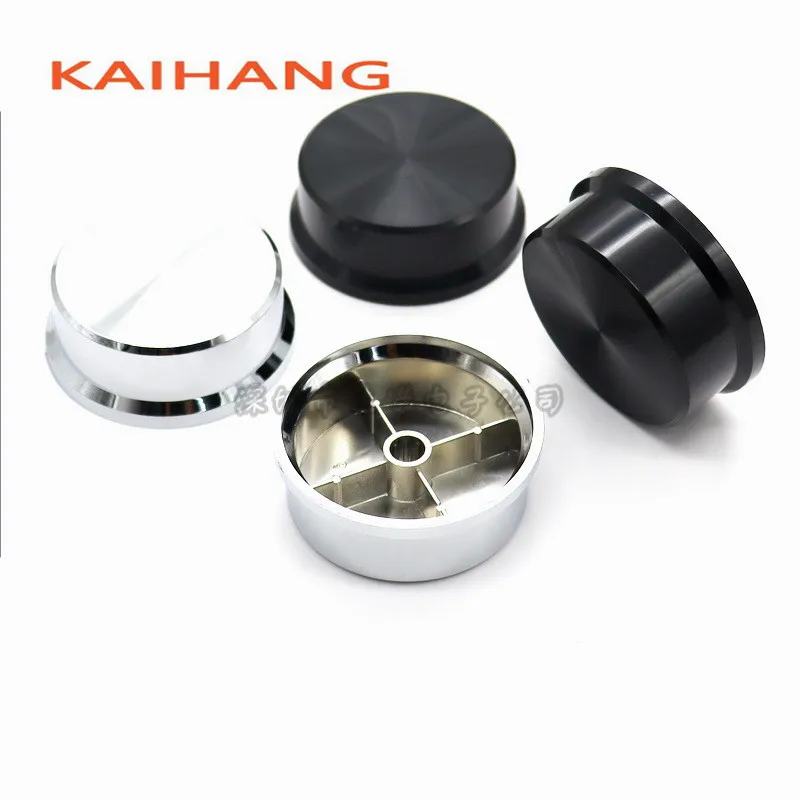 2PCS 45*17mm plastic plated knob Potentiometer knob Amplifier volume adjusting Flower Shaped Inner Hole 6mm potentiometer knob cap