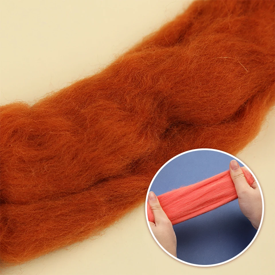 Description Picture 4 of itemIMZAY 250g Soft Wool Roving Felting Wool Fiber for Needle Felting DIY Wool Felt Materials Felting Beginner Supplies
