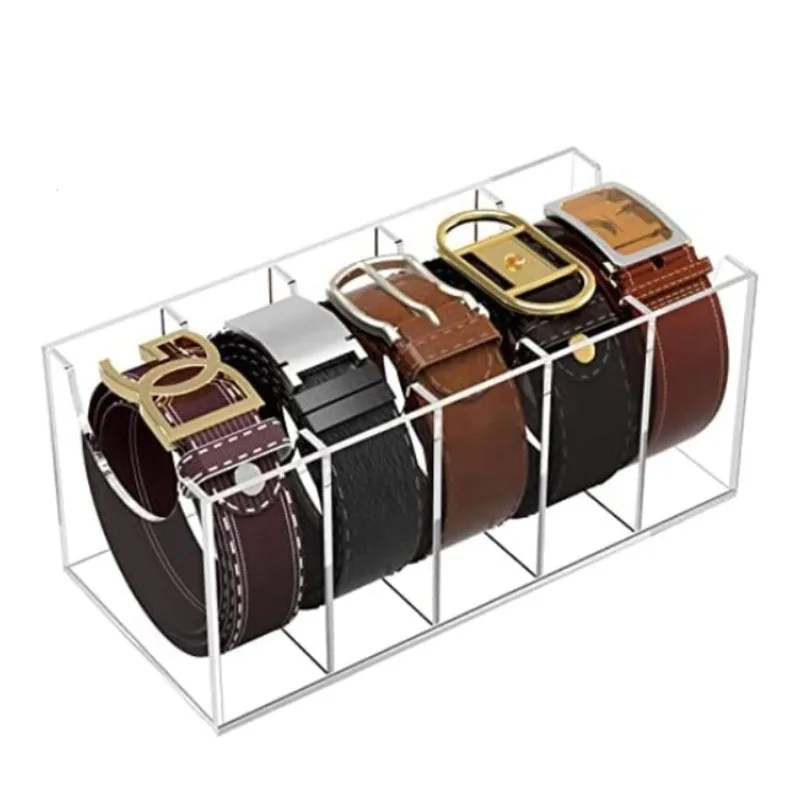 

Belt Organizer, Acrylic Belt Case Storage Holder and Display for Accessories like Jewelry, Watch, Bracelets