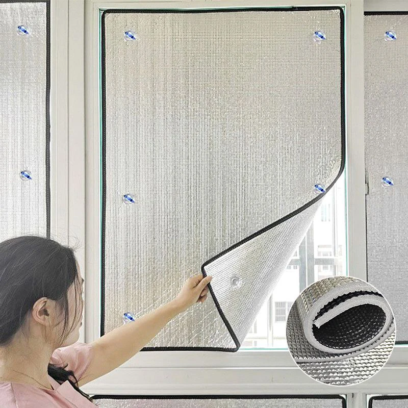 Description Picture 6 of itemWindow Sun Shade Film Home Sunshade Protector Pad Aluminum Foil Insulation Film Anti-UV Sunshade Net Window Privacy Film