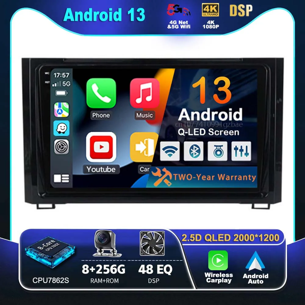

Android 13 Carplay Auto For Toyota Tundra XK50 2013 - 2020 Car Radio WIFI Player Multimedia srereo Navigation Video BT Head Unit