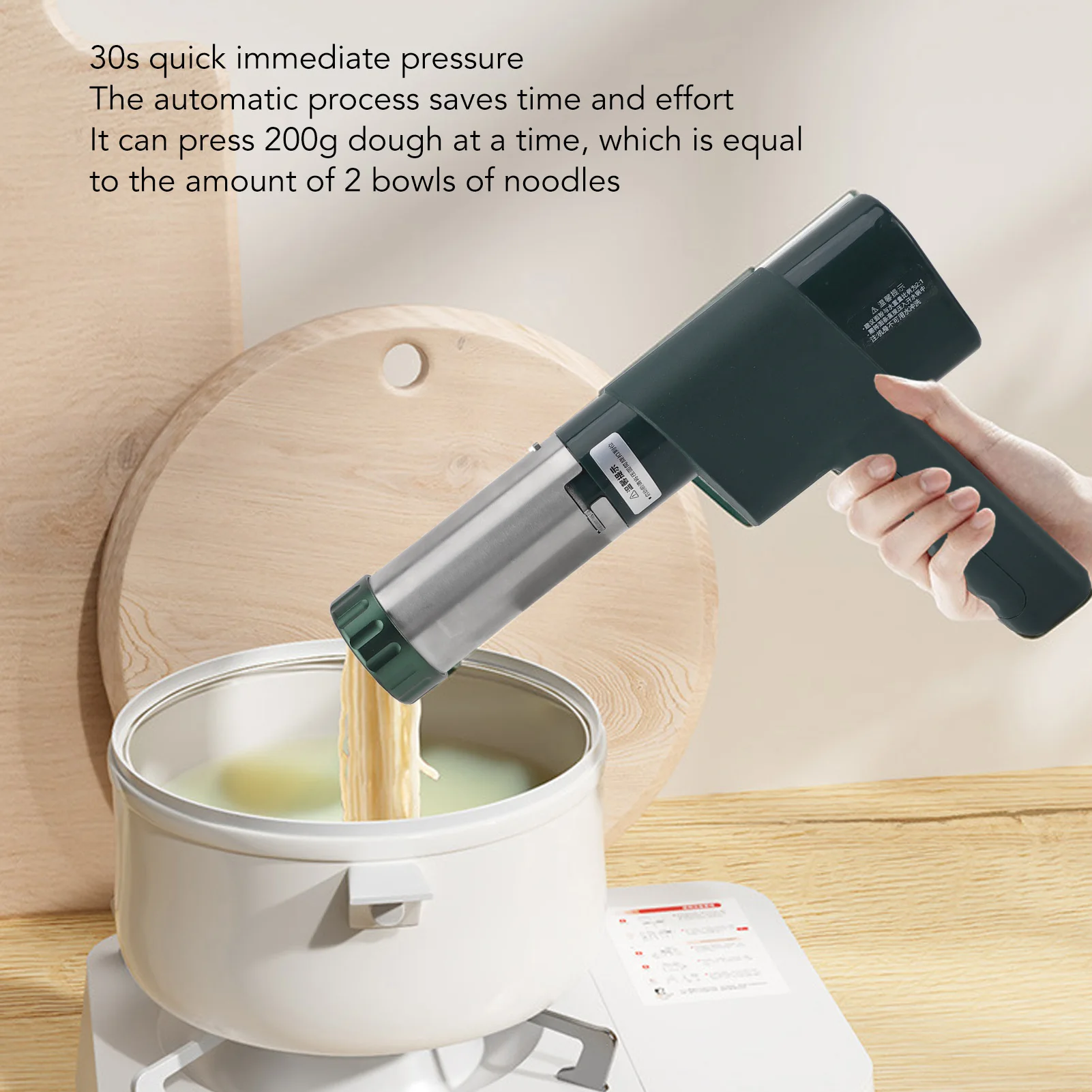 Electric Dough Press Machine Handheld Noodle Machine Portable Automatic Pasta Maker Electric Dough Press Spaghetti Maker