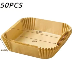 Square Non-Stick Disposable Air Fryer Liner and Baking Mat (50PCS)
