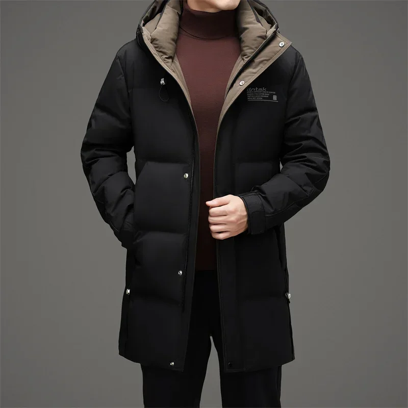 thumbnail image 1 of Chaqueta larga de plumón Dooded para hombre 2024, ropa de diseñador de lujo, ropa gruesa a prueba de frío, relleno avanzado, plumón de ganso informal, 1 of 5