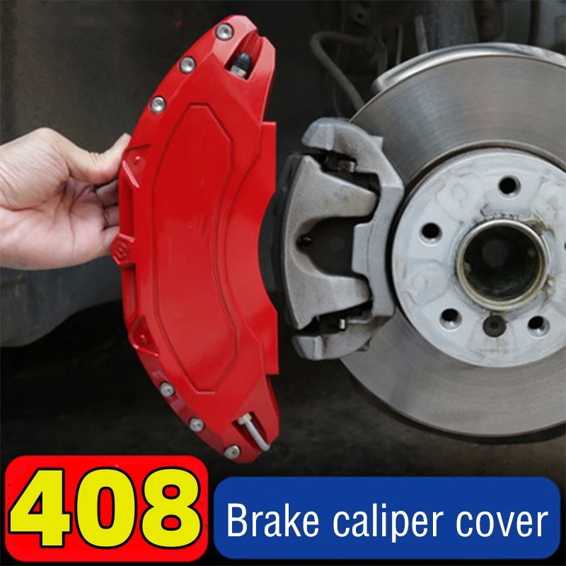 

For Peugeot 408 Car Brake Caliper Cover Aluminum Metal Fit 1.6T 2.0T 1.8T 1.2T 2010 2011 2012 2013 2014 2015 2016 230THP 350THP