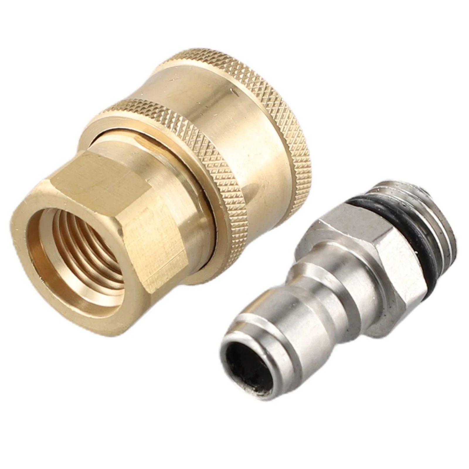 

Pressure Washer Coupling Quick Release Adapter 1/4inch Male Fitting 360 Degree Rotation Hose Sprayer Connector