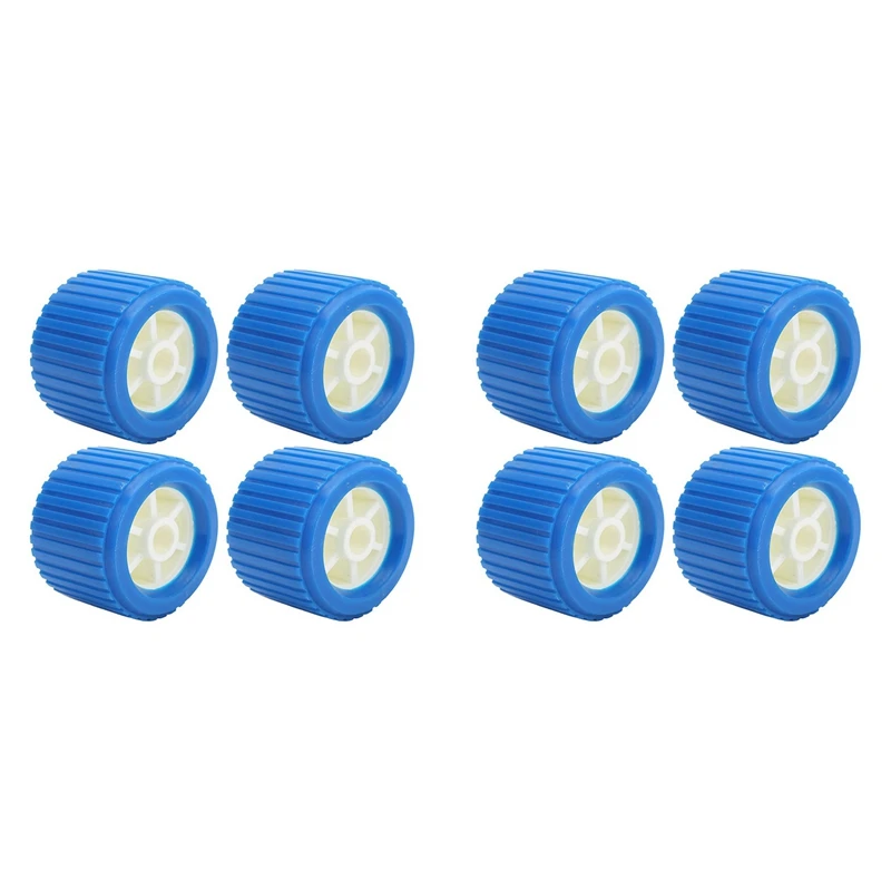 

8PCS Boat Trailer Ribbed Wobble Rollers, Trailer Roller Boat Ramp Rollers Boat Lift Wheels Kit For Boat Yacht Trailer