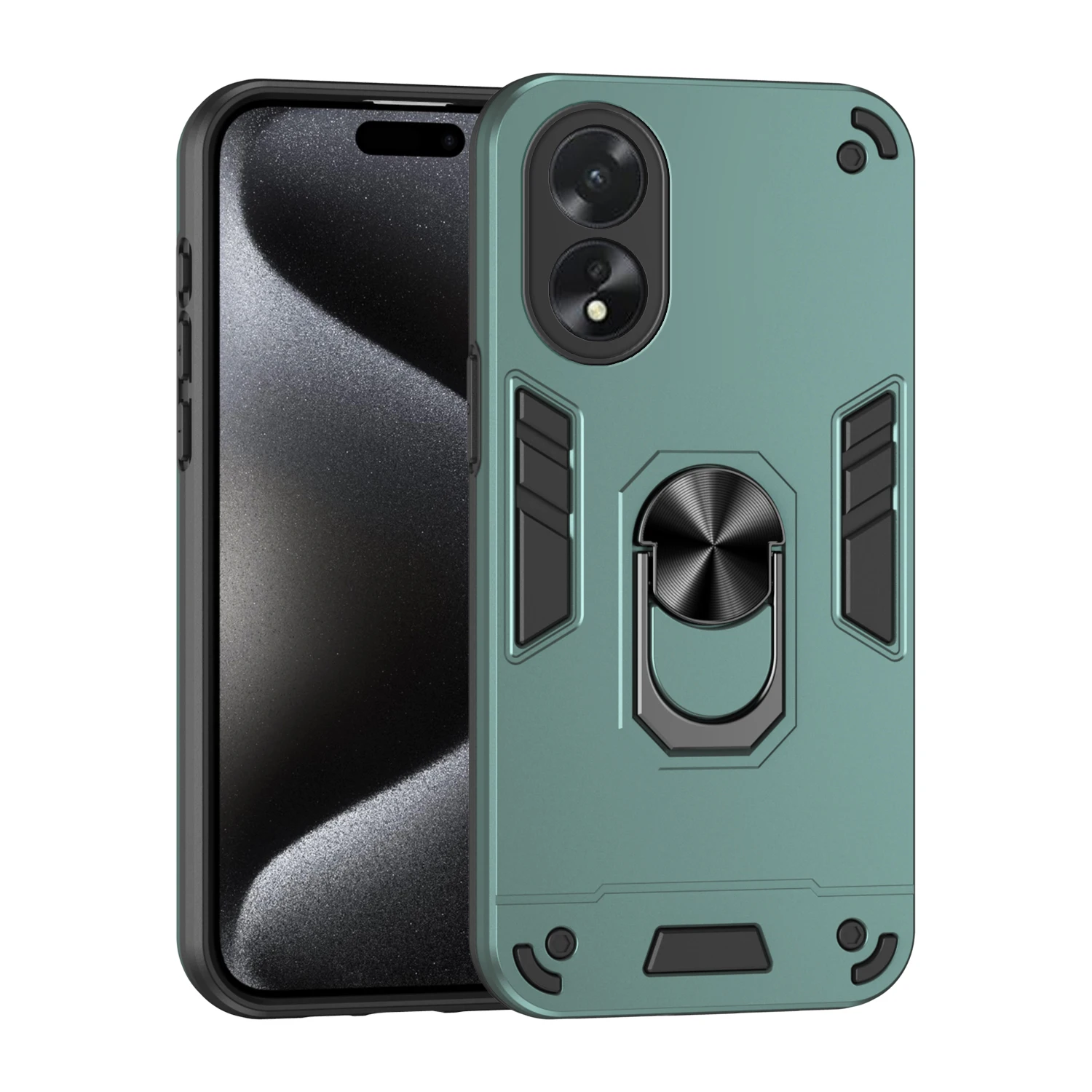 Luxurious Magnetic Phone Holder Case with Protective Bumper Back Cover
