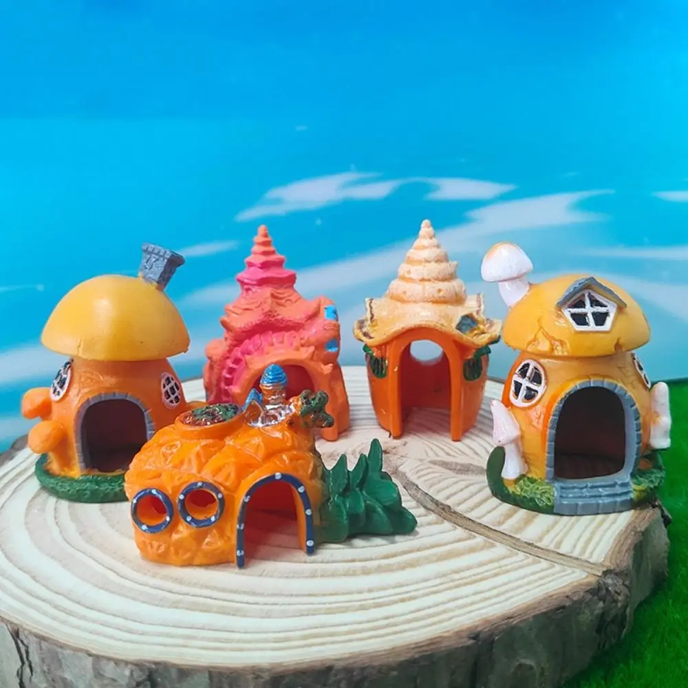 Aquarium Decoratations Fish Tanks Accessories for Fish Shrimp Hiding Shelter Simulation PVC Mini Mushroom Conch House Ornaments fish tank ornaments mini landscape ornaments fish tank decorations aquarium ornaments