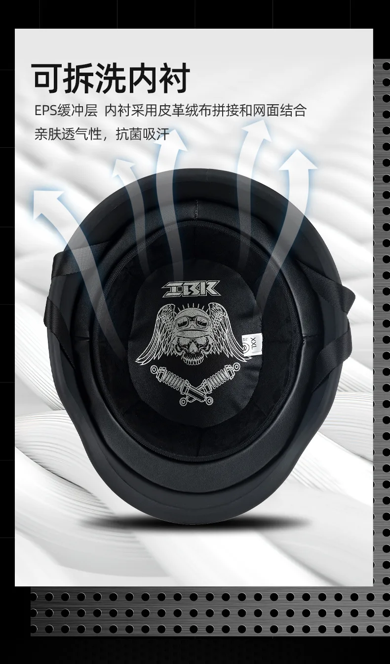 été Rétro Demi-Casque Pour Scooter Cyclomoteur Dot/ECE