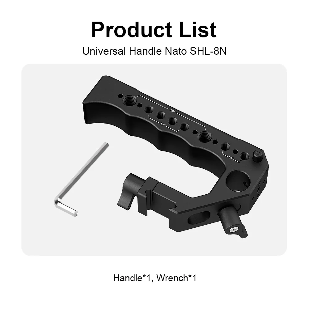 Selens Camera Top Handle Grip with Cold Shoe Mount 1/4 3/8 Screw Quick Release For Sony A7III A73 Series Cage DSLR Cheese Handle 4