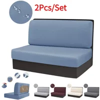 2pcs/set Jacquard RV Dinette Cushions Covers Stretch Camper Sofa Seat Covers Adjustable Dining Seat Covers Bench Backrest Decor 1