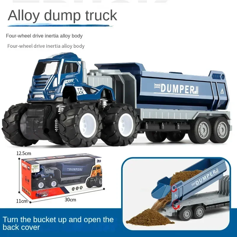Blue tipper truck