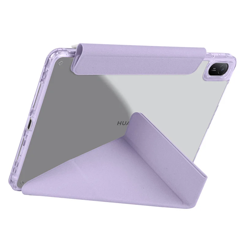 Premium Smart Fold PU Leather Case with Acrylic Back and Magnetic Closure