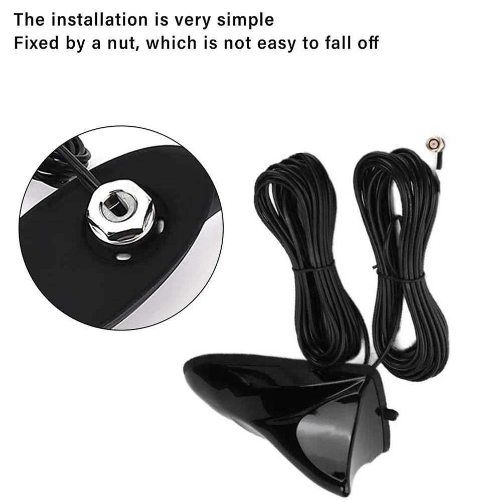 

Car Fin Aerial Antenna Roof GPS AM/FM Radio Signal Tuner DAB+ Receiver ABS Material Mximum Durability Easy Installation