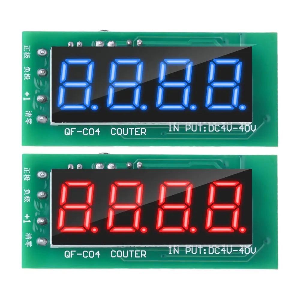 DC 4-40V Counter Module High Quality Wide Voltage 4-Digit Digital Display Counter Module  with Memory Function