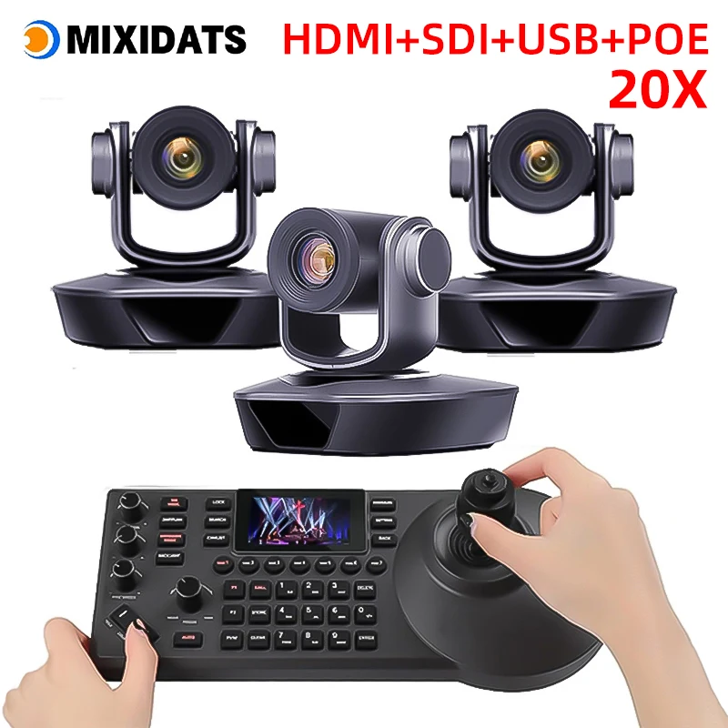 Cámara PTZ 1080P60fps NDI POE 20X Zoom conferencia para reuniones
