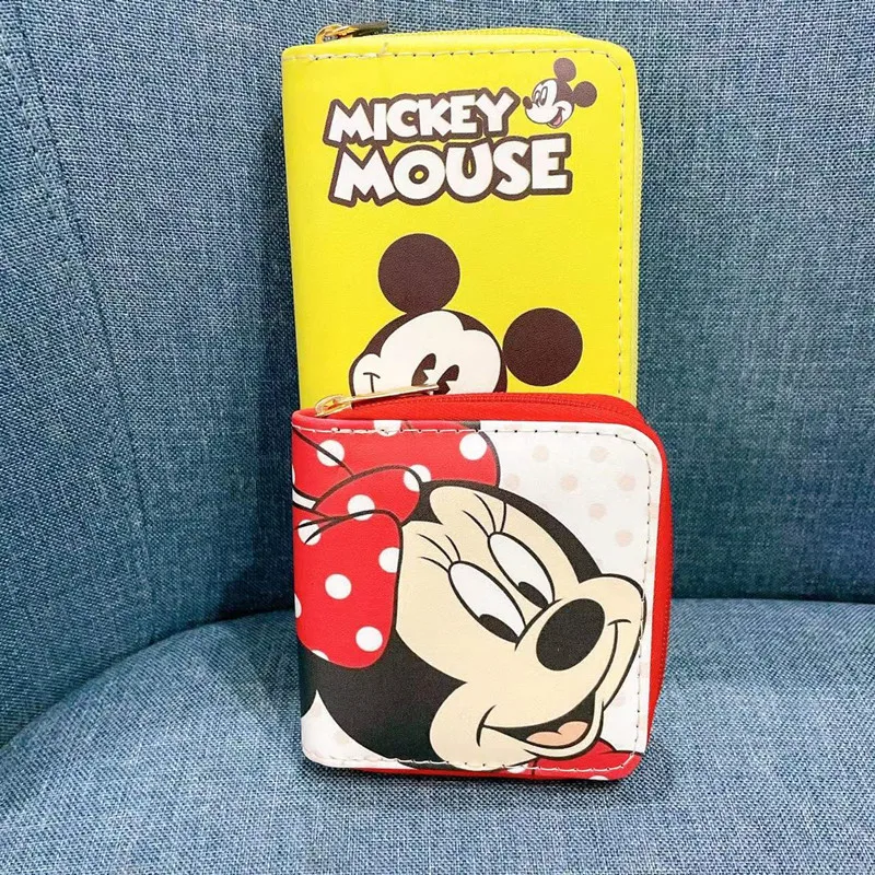 Disney2022 New Mickey Women's Wallet Cute Mini Coin Purse PU Zipper Multifunctional High Quality Luxury Fashion Women's Wallet