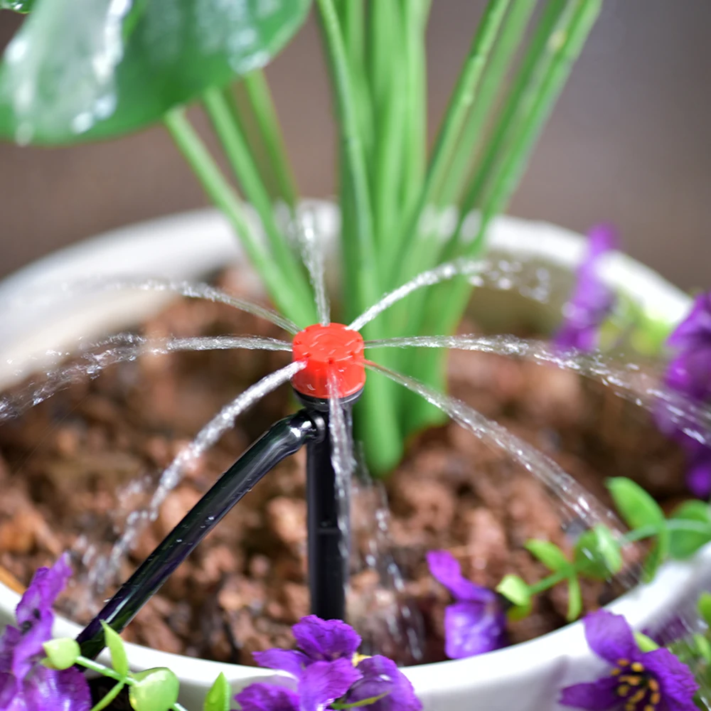 20Pcs Adjustable Drip Irrigation Sprinklers, 1/4'' Micro Drippers for Watering System, Emitter for Garden Plants 3