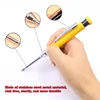 Metal Aluminum Rod Deep Hole Woodworking Pen, Long-Head Woodworking Marker, 2.8MM Mechanical Pencil, Built-in Pencil Knife 5