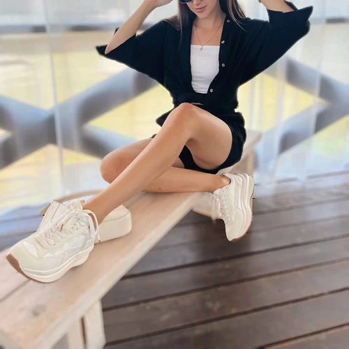 BeauToday 여성용 캐주얼 스니커즈, 암소 스웨이드 합성 가죽 패치워크, 혼합 색상, 레이스업 라운드 토, 여성용 와플 신발 29439 3
