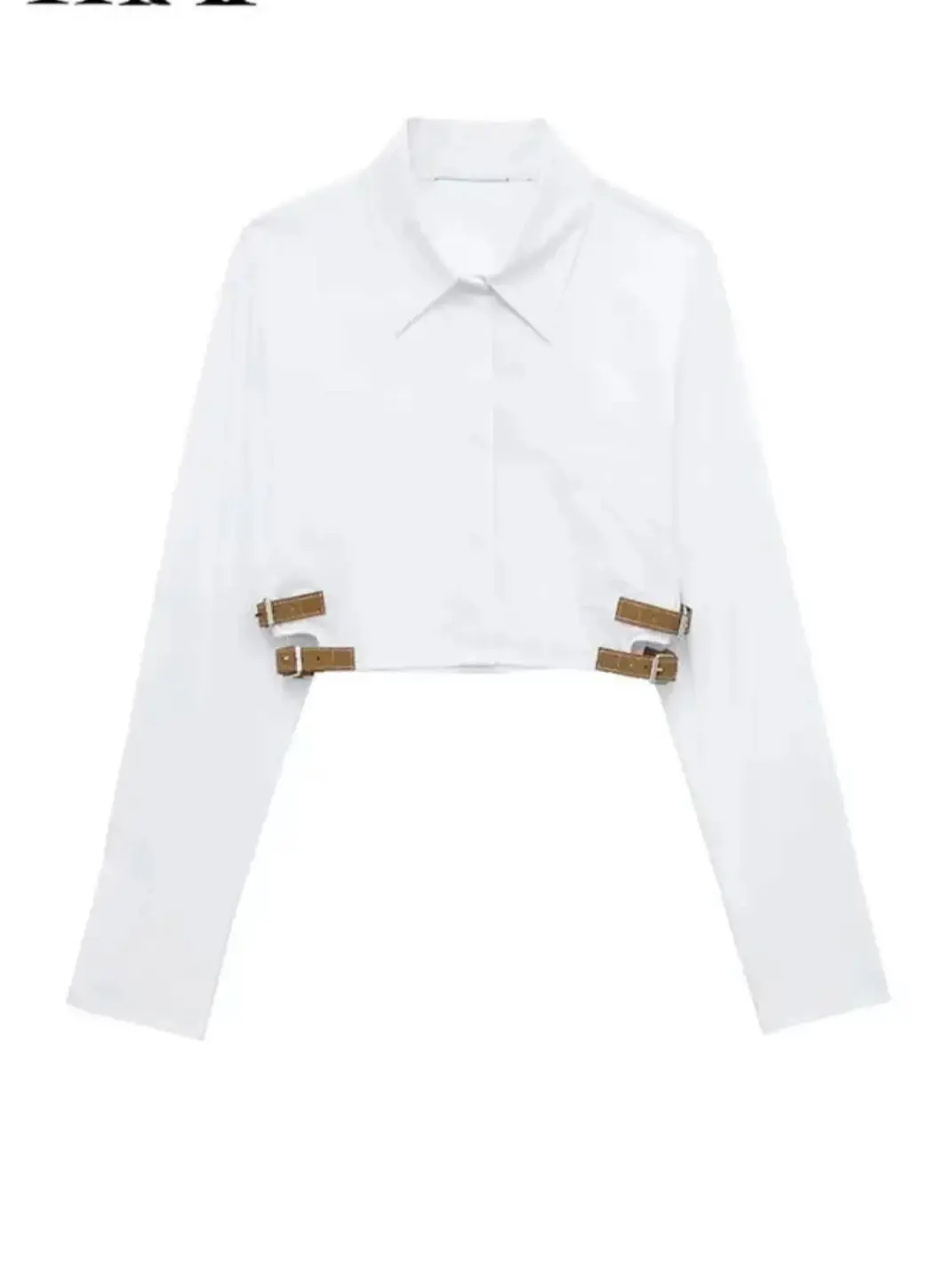 Camicie da donna in cotone a maniche corte con doppia tasca casual primaverile, AG., S