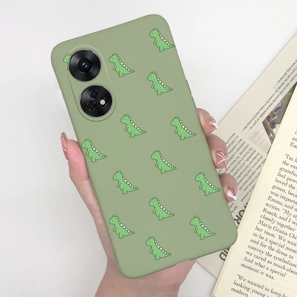 Fashionable Heart & Flower Cat Design Silicone Shockproof Phone Case - Frosted Back Cover