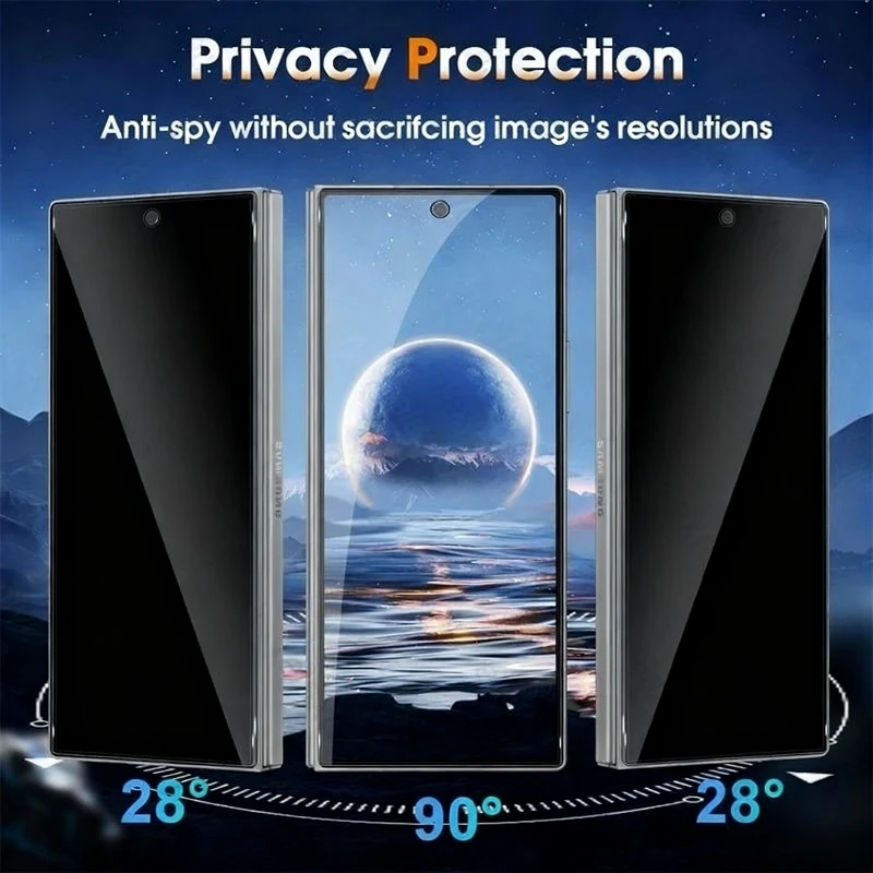 Premium Privacy Tempered Glass Case with Anti-Peeping Screen Protector Film