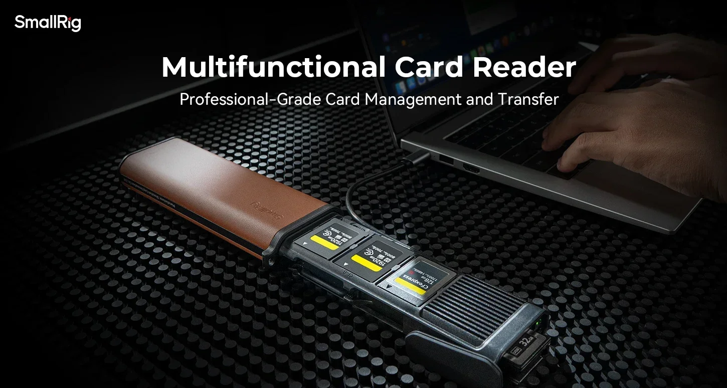 Smalling Multifunctional Card Reader Storage Case CFexpress Type A/B Triple-Slot