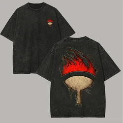 Uchiha Clan Sharingan Fire Vintage Acid Wash Oversized Retro Anime T - Shirt - XXXL (1)