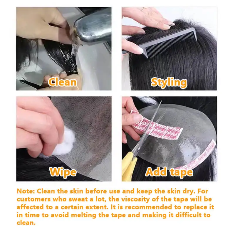 Male Hair Prosthesis Silicone Microskin Base 100% Human Hair Replacement Mens Toupee Breathable Biological Scalp Wigs For Men 4