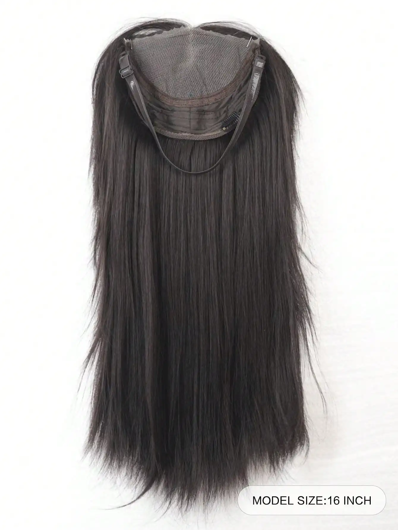 Synthetic Black Lace Front Wig for Women Brown Long Straight Hair