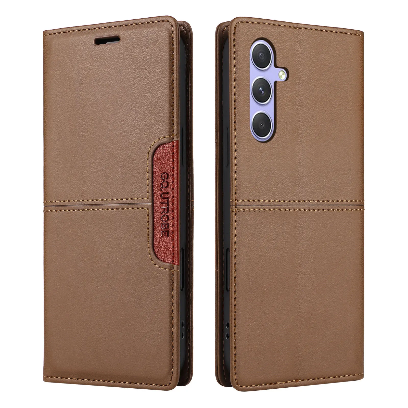 Leather Flip Wallet Case - Elegant and Durable Protection with Card Slots and Magnetic Closure
