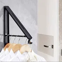 Aluminium Clothes Drying Rack Retractable Wall Mounted Folding Hanger Easy Installation Space Saver Clothes Drying Organizer 2