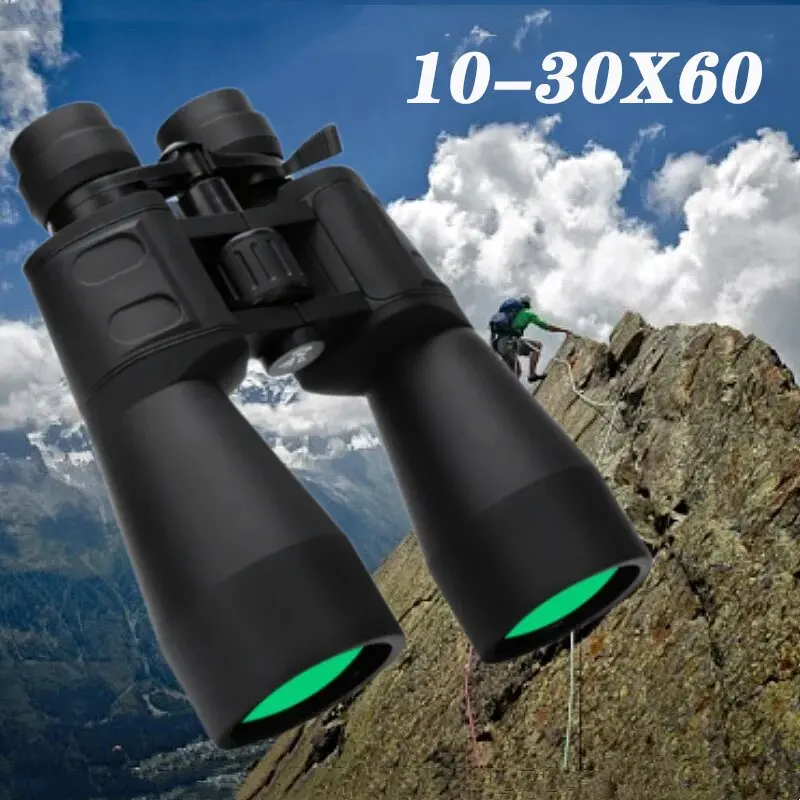 

10-30X60 Binocular Infinite Zoom Low Light Night Vision Professional Telescope For Observe Animals Journey Hiking Concerts
