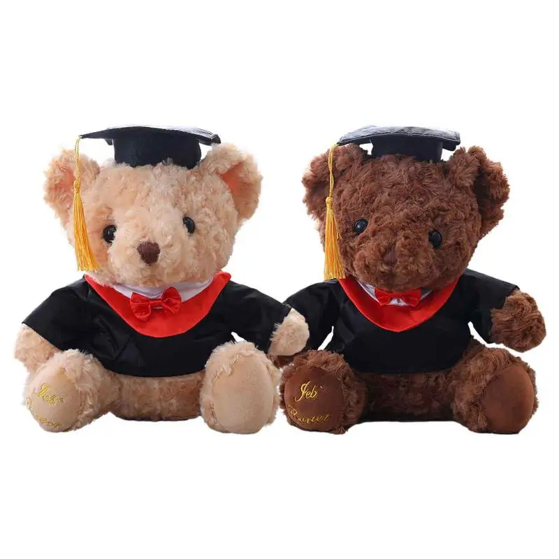 

Cute Bear Toy Plush Toy Home Decor Soft Pillow Durable Portable Stuffed Doll Cute Bear Graduation Gift For Tables Beds Chairs