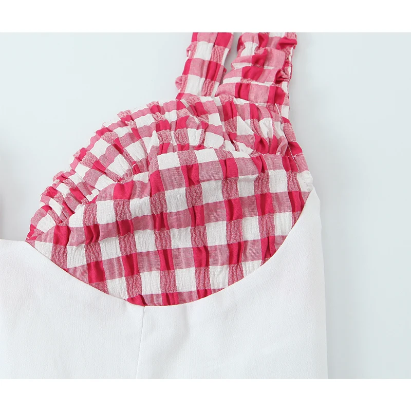 Plaid Corset Top Woman 2025 Summer Crop Tops For Women Backless Slip Short Tops Streetwear Sexy Party Top