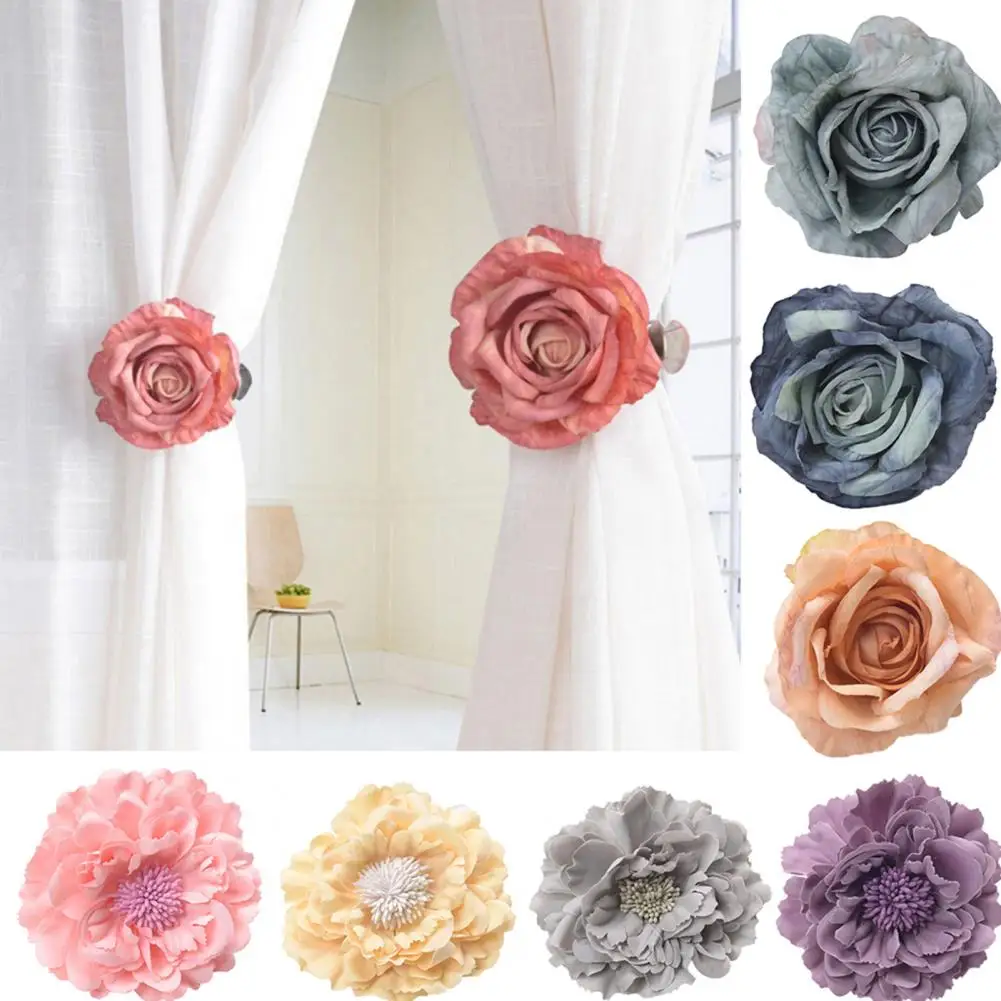 Flower Tieback Portable Delicate Colorful Curtain Tie Holder Curtain Decorative Accessories