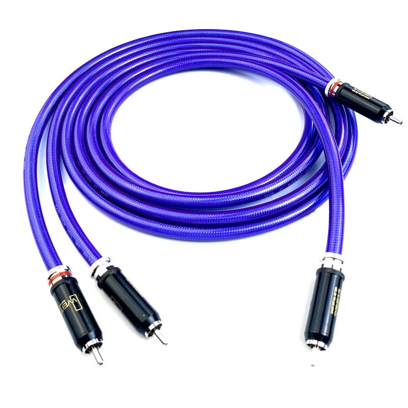 Coppia Van Den Hul Mc Silver It 65G Cavo Rca Audiophile Hifi Linea Di Interconnessione Audio Spina Wbt