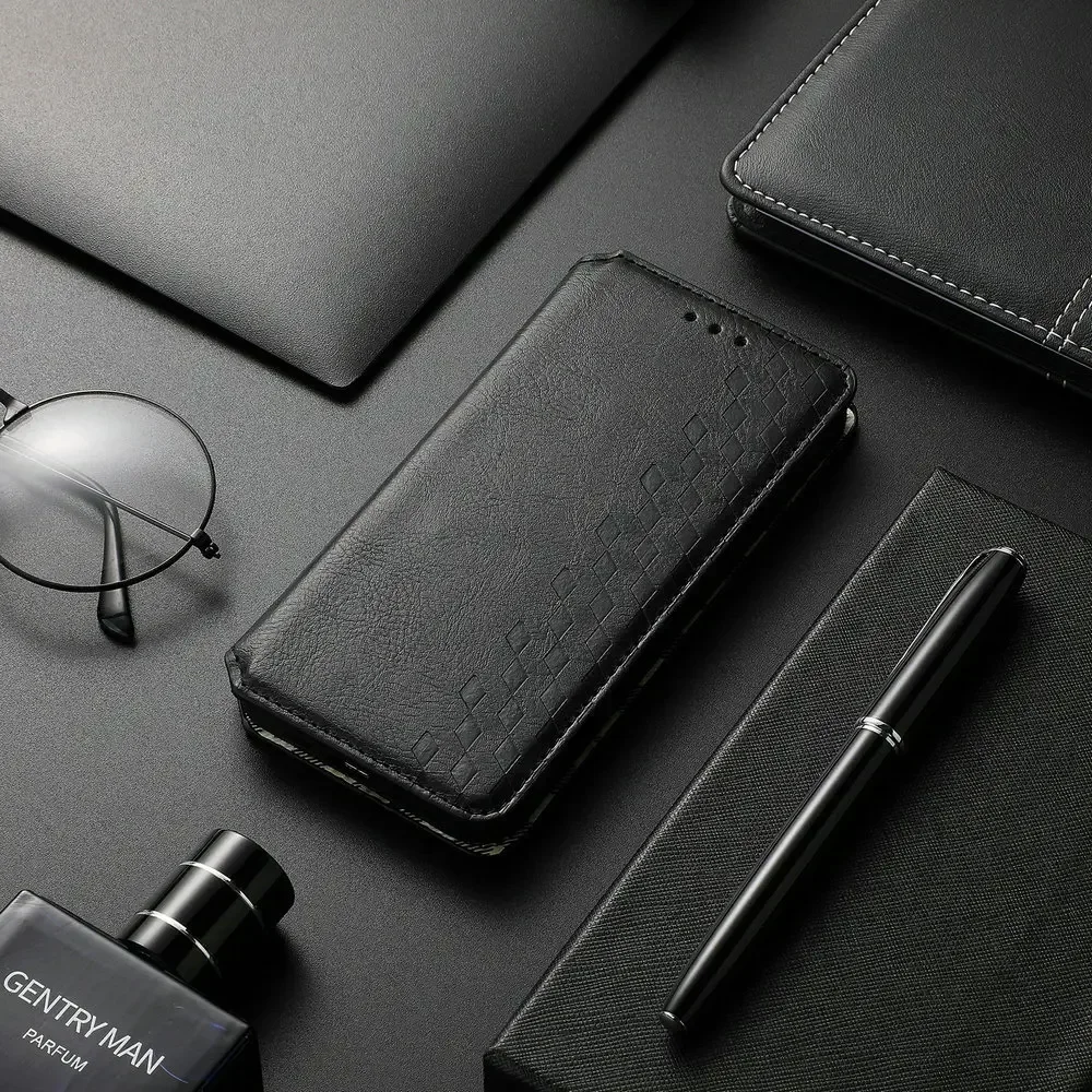 Magnetic Flip Wallet Leather Case - 360° Protective Book Cover