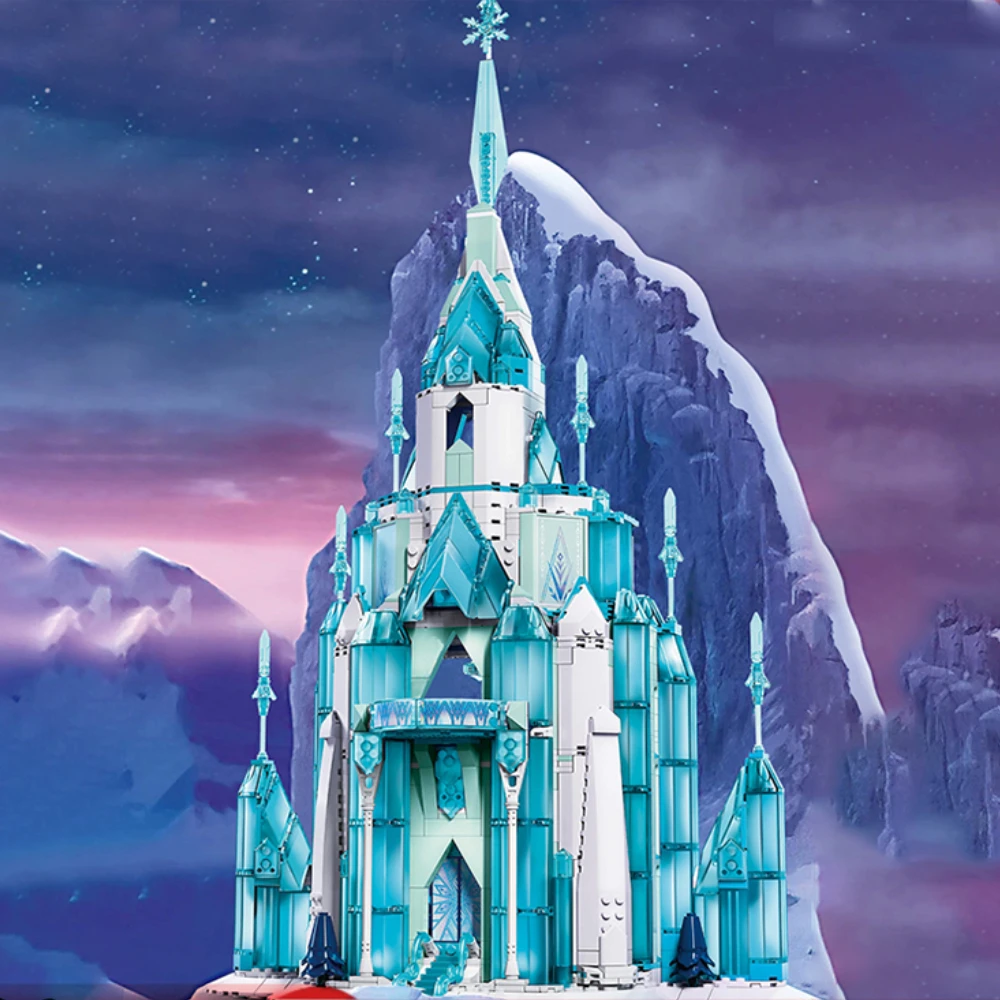 Princess The Ice Castle 43197 Building Blocks Model With 5 Mini Doll Figures Moc Castle Kit Kids Toys For Girls Christmas Gifts building block toys building toy set